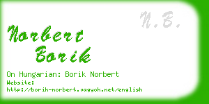 norbert borik business card